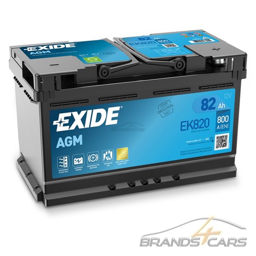 Exide autobatterie 12v 82ah - autobatterie,
