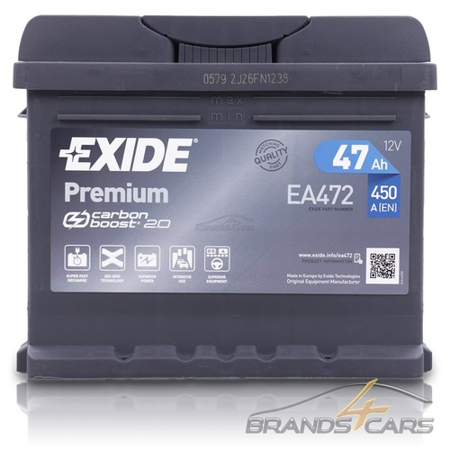 Exide autobatterie 12v - autobatterie, 47ah