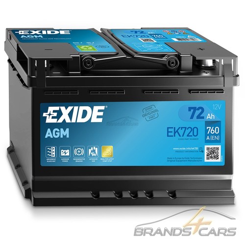 Exide autobatterie 12v 72ah - exide,