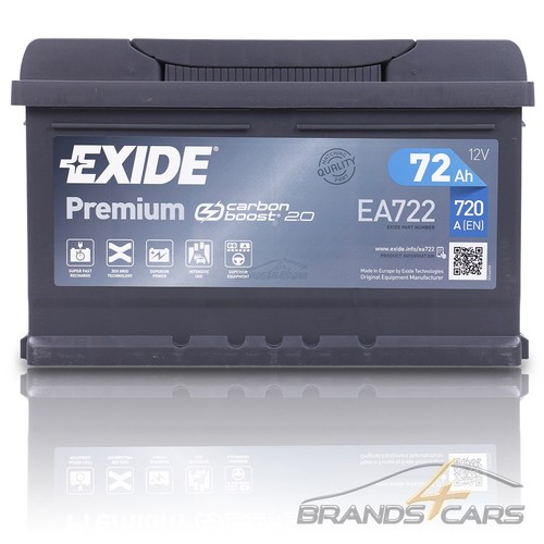 Exide autobatterie 12v - exide, 72ah