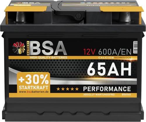 Bsa autobatterie 65ah - autobatterie, 12v