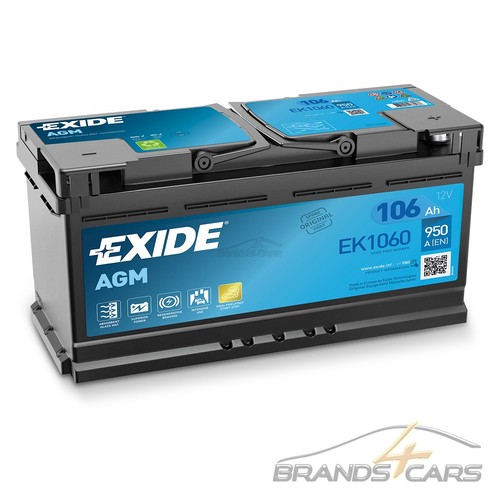 Exide autobatterie 12v 106ah - autobatterie,