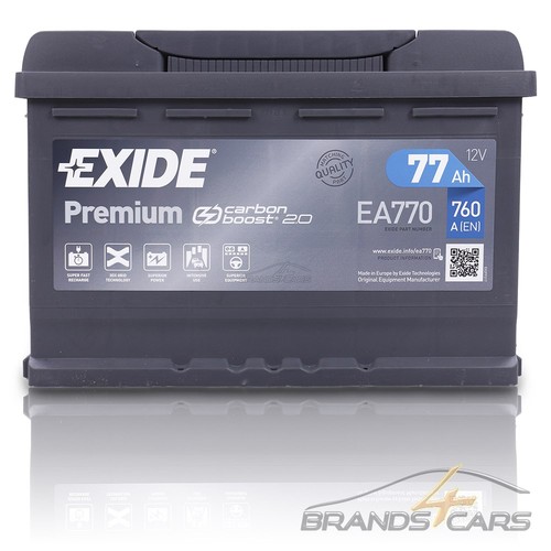 Exide autobatterie 12v 77ah - exide,